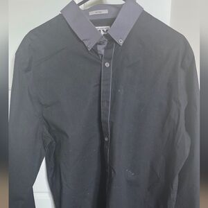 Express Black and Gray Men's Dress Shirt